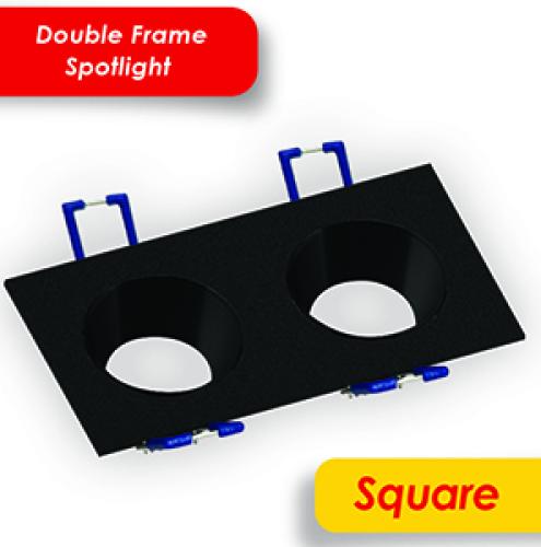 فريم سبوت ثنائي المنيوم اسود بعاكس اسود