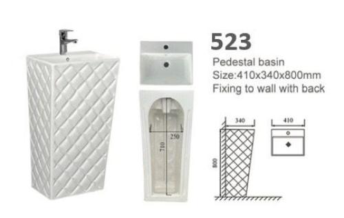 مغسلة TATO ارضية موديل 523 ابيض TATO