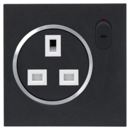 غرناطة - فيش بمفتاح ولمبة 13أ أسود ج 7*7