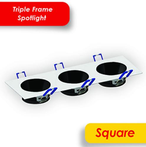 فريم سبوت ثلاثي المنيوم ابيض بعاكس اسود