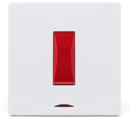 سيدرا - مفتاح مكيف45 أمبير قطبين مع لمبة مفرد7x7