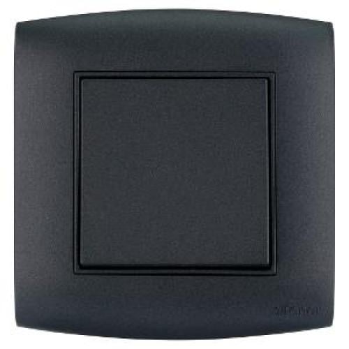 أمنية - مفتاح 10 أمبير مفرد أسود/أسود