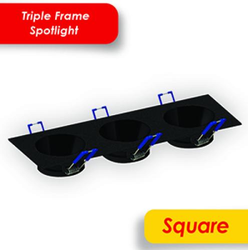 فريم سبوت ثلاثي المنيوم اسود بعاكس اسود