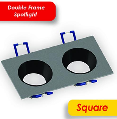 فريم سبوت ثنائي المنيوم رمادي بعاكس اسود