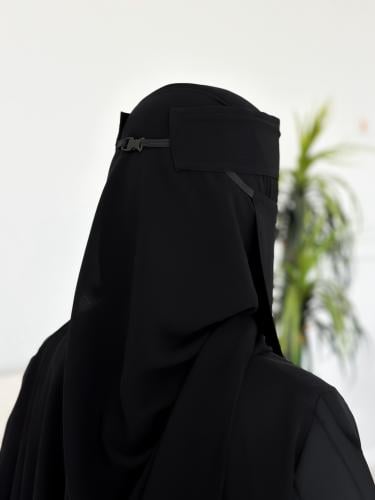عدد 3 نقاب مشبك حرير وسط