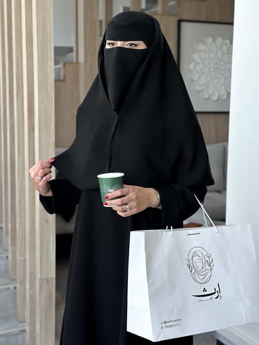 عباية 2 في واحد +نقاب اسلامي مجانًا