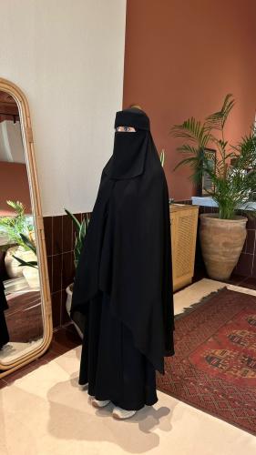 خمار بربط +نقاب حرير إسلامي