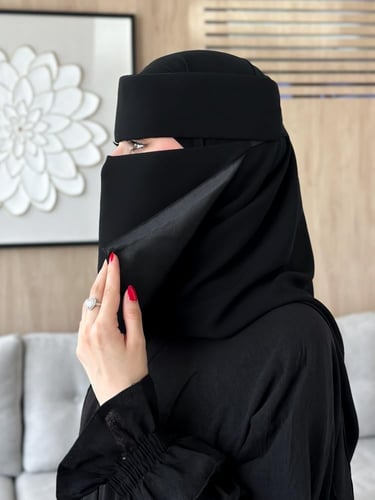 عبايه ساده +نقاب اسلامي ربط مجانًا