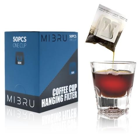فلتر ورقي لترشيح القهوة مع حامل عدد 50 فلتر