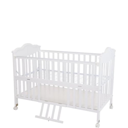 سرير خشب للطفل والرضيع 120*60 مع ناموسية ومساحة لل...