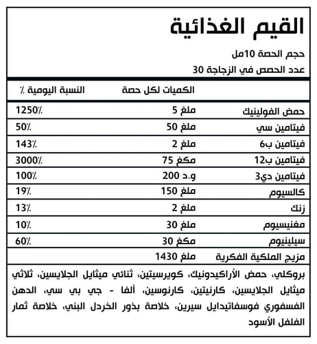 المكمل الغذائي الطبيعي ان ان دي للأطفال - يحتوي ال...