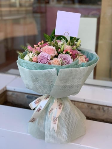 بوكية ورد دائري