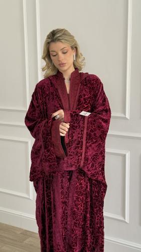 جلابية مخمل شيفون