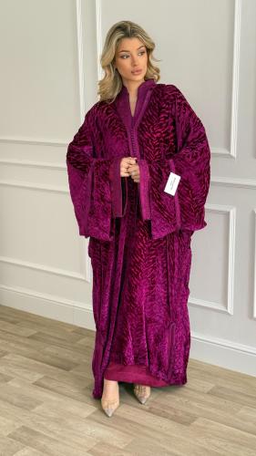 جلابيه مخمل شيفون