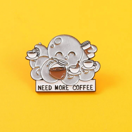 دبوس أخطبوط القهوة