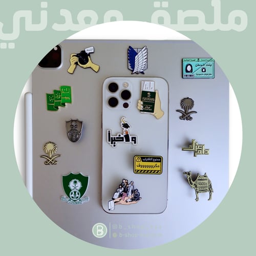 ملصق معدني سيفين ونخلة