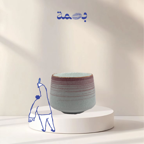 كوب قهوة سيراميك وردي