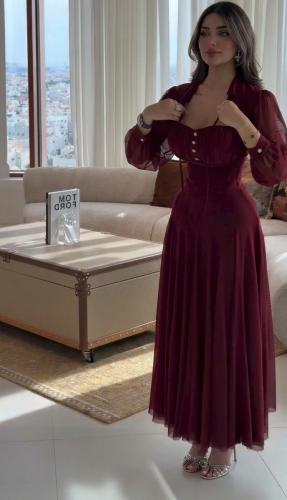 فستان شيفون كلوش