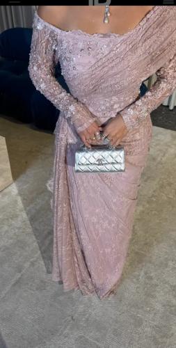 فستان سهرة دانتيل فرنسي