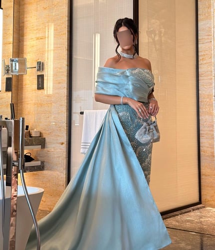 فستان سهرة تفته استرتش