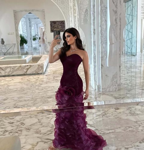 فستان سهرة اورجنزا أنيق