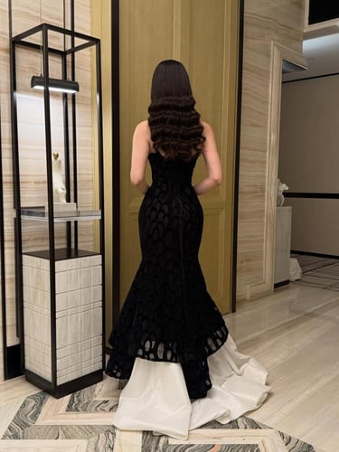 فستان سهرة شانطون بتصميم فريد