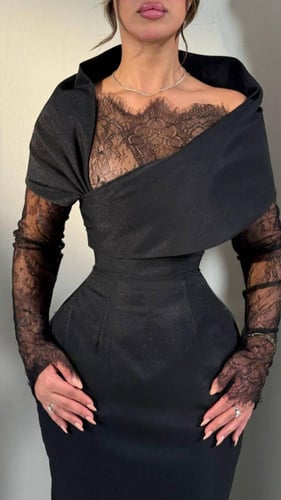 فستان أسود باربي & دانتيل