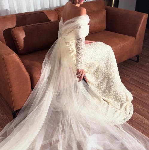 فستان سهرة شك دانتيل