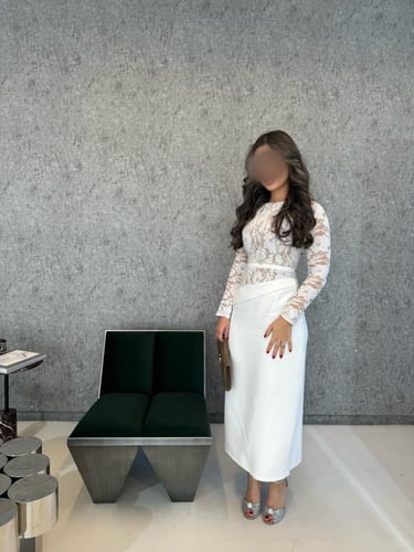 فستان دانتيل فرنسي