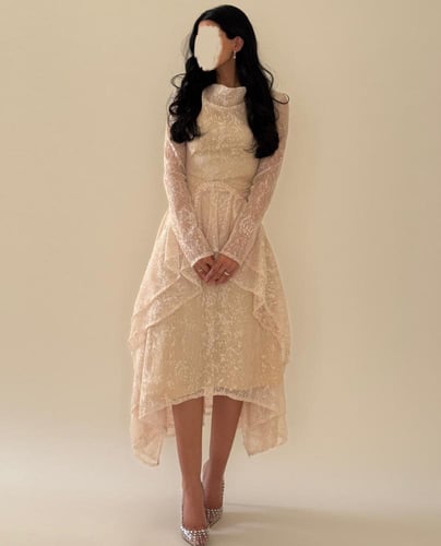 فستان دانتيل فرنسي