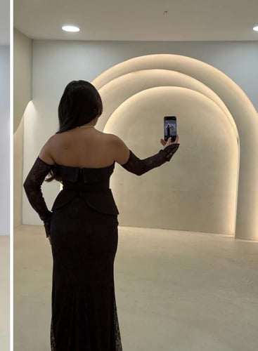 فستان سهرة دانتيل مع باربي