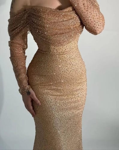 فستان سهرة تفته استرتش