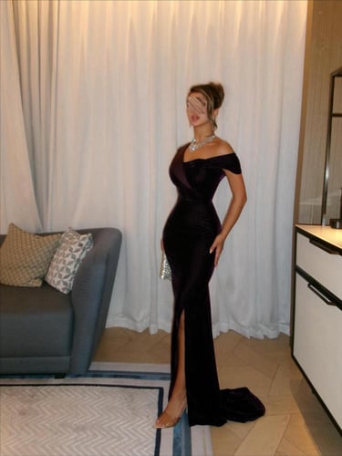 فستان مخمل كوري شانطون