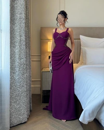 فستان سهرة بنفسجي ملكي