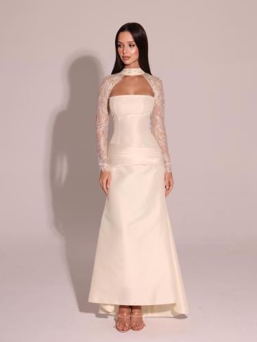 فستان سهرة تفته & دانتيل