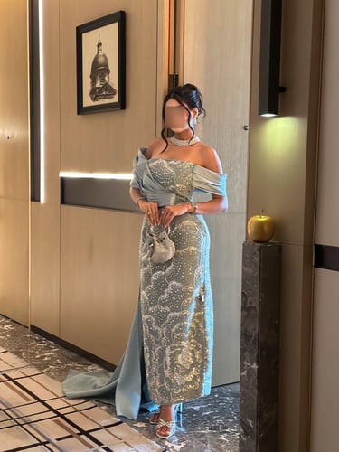 فستان سهرة تفته استرتش