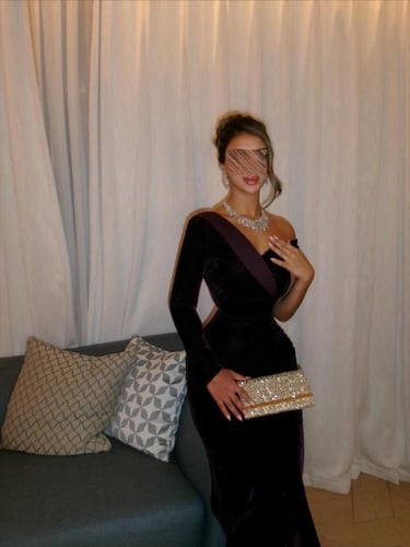 فستان مخمل كوري شانطون