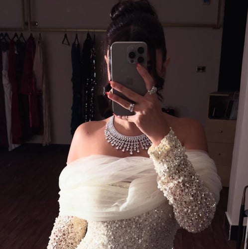 فستان سهرة شك دانتيل