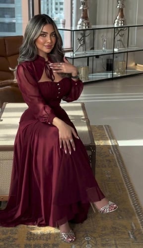 فستان شيفون كلوش