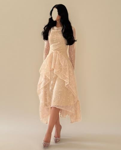 فستان دانتيل فرنسي