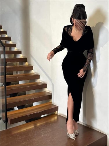 فستان جوخ دانتيل