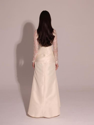 فستان سهرة تفته & دانتيل