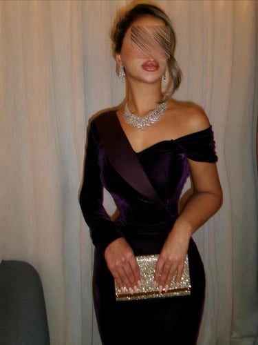 فستان مخمل كوري شانطون