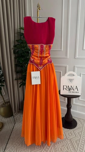 فستان سهره بلونين وتطريز فخم