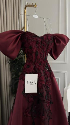 فستان سهره عودي مطرز