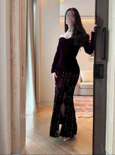 فستان مخمل راقي