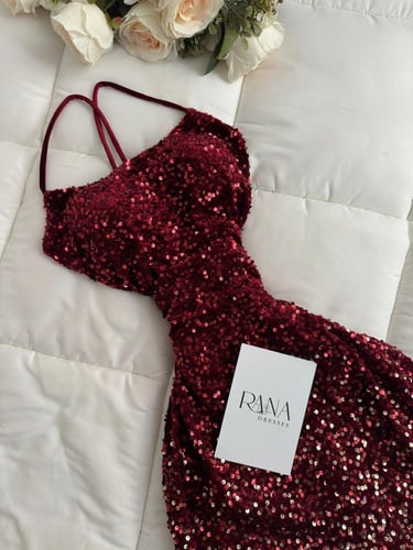 فستان ماسك بخامة ترتر مترفة