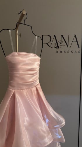 فستان ميد اورجنزا ناعم طبقات