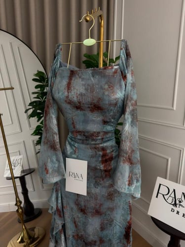 فستان أنيق بتفاصيل شيفون جميلة