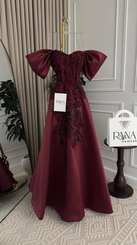 فستان سهره عودي مطرز